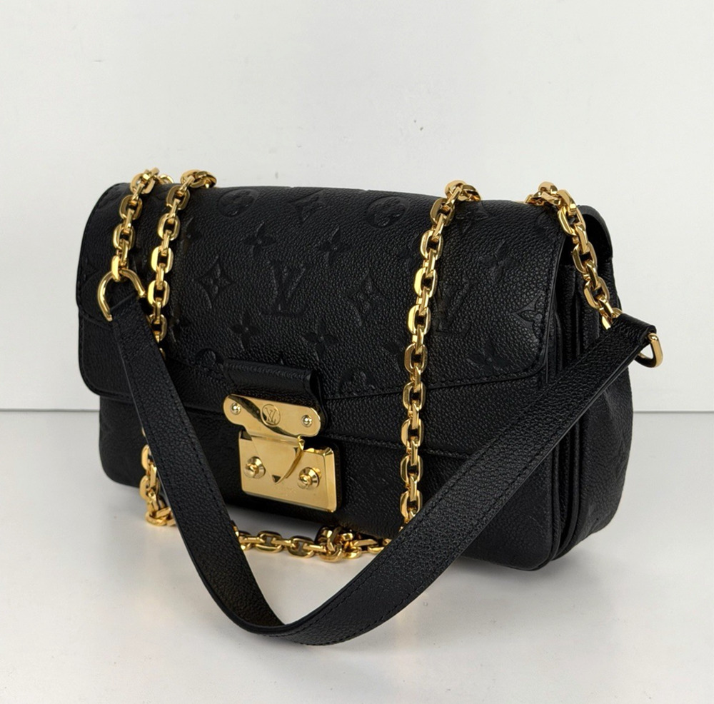 Louis Vuitton Marceau Shoulder Bag in Black LV Monogram Empreinte Leather NFC E2